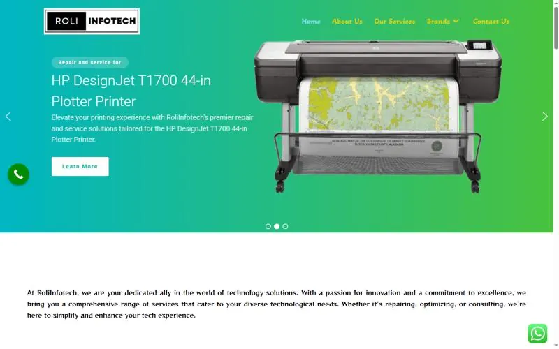 Roli Infotech website, built by Seospidy